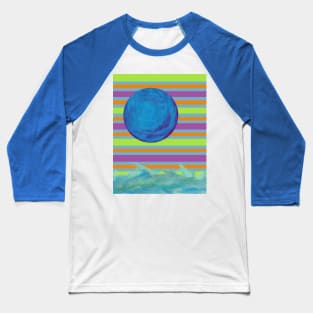 Moonrise Over a Cryogenic Ocean Baseball T-Shirt